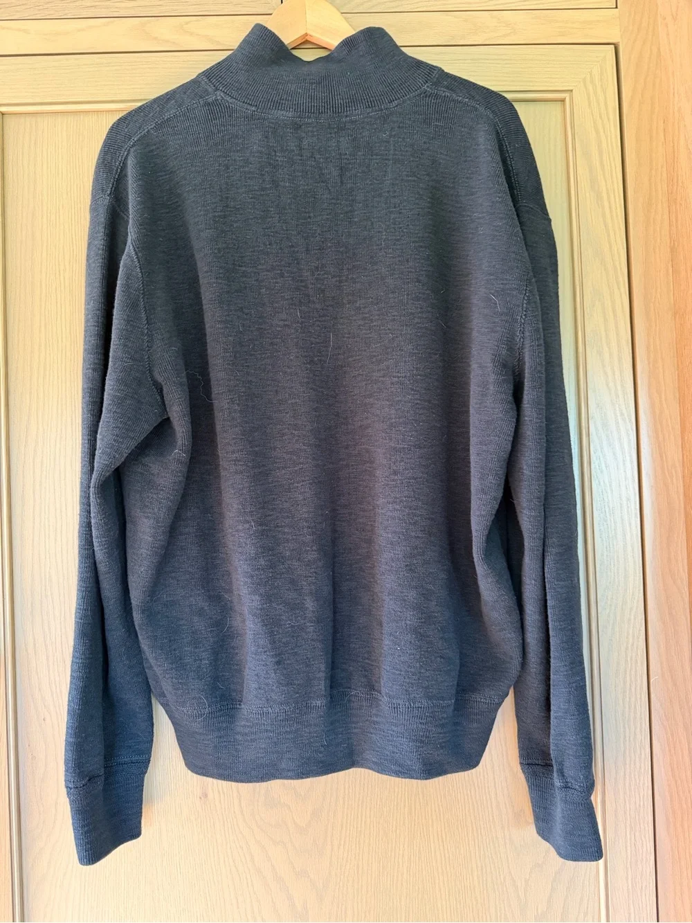 Polo by Ralph Lauren Black Quarter Zip Sweatshirt with White Logo Spellout XXL